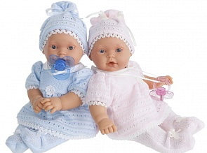 Кукла - младенец Лана в розовом, умеет плакать, 27 см. (Antonio Juan Munecas, 1109P)  