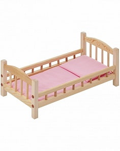Классическая кроватка для кукол, розовый текстиль (Paremo, PFD116)