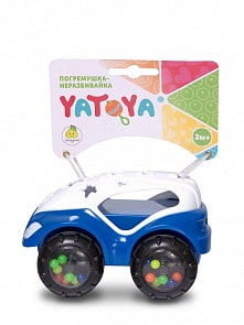 Машинка-неразбивайка бело-синяя (ЯиГрушка, 12021ЯиГ)