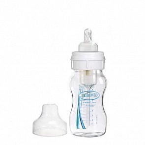 Бутылочка противоколиковая с широким горлышком, 270 мл, стекло (DrBrowns,WB9100)