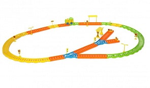 Железная дорога с реверсом, световыми и звуковыми эффектами – Колесо (Yako, Y4142012) 