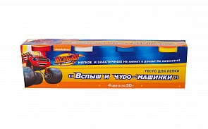 Тесто для лепки – Вспыш и чудо машинки, 4 * 50 г (Росмэн, 33357ros)