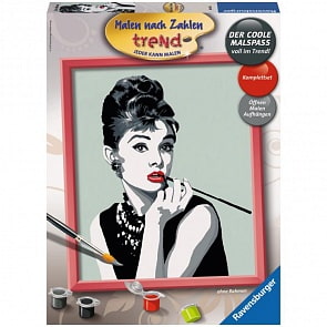 Раскрашивание по номерам «Одри Хепберн» (Ravensburger, 28402st)