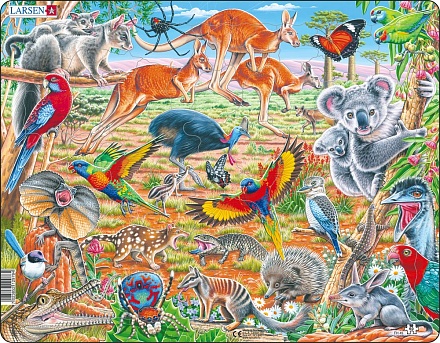 Пазл - Дикие животные Австралии, 60 деталей 