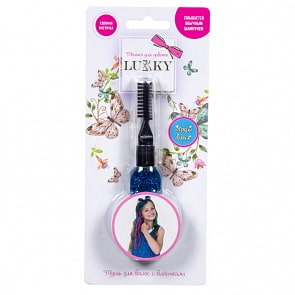 Тушь для волос с синими блестками Lukky, 15 мл (Luсky, Т16157)