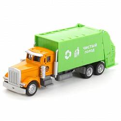 Металлическая машина – Мусоровоз, 16 см, 1:64 (Технопарк, U1401B-4sim) - миниатюра