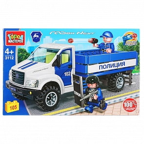 Конструктор Город мастеров - Полицейский Газон Некст, с фигурками, 105 деталей (Город мастеров, 3112-KK)