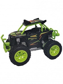 Багги Die-Cast, инерционный механизм, рессоры, свет, звук, цвет зеленый, масштаб 1:24 (Funky Toys, FT61061)