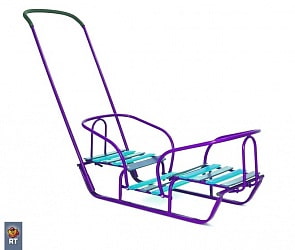 Санки детские для двойни Лучшие друзья, цвет - сиреневый (RT, 4919rt)