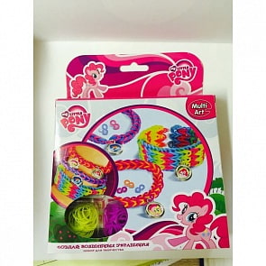 Набор для плетения браслетов из резинок – Моя маленькая пони (Multiart, GLS-DB004-MLPsim)