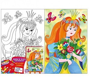 Роспись по холсту – Златовласка, размер 20 х 30 см. (Росмэн, 23253ros)