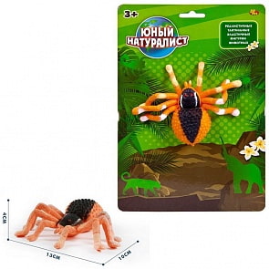 Фигурка из серии Юный натуралист – Паук оранжевый, термопластичная резина (Abtoys, PT-01154)