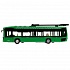 Модель Городской троллейбус свет-звук 19 см 3 кнопки инерционная пластиковая зеленая  - миниатюра №4
