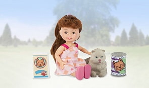 Игровой набор - Paula с питомцем-котом (Paula, MC23004f)