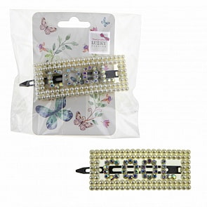 Заколка-автомат Lukky Fashion - Cool, стразы, жемчужины (Lukky, Т19591)