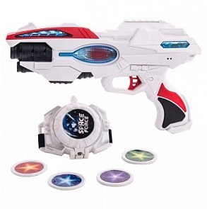 Игровой набор – Бластер и часы, свет и звук (Fun Red, FRBL007)