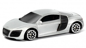Металлическая машина - Audi R8 V10, 1:64, серебристый (RMZ City, 344996S-SIL)