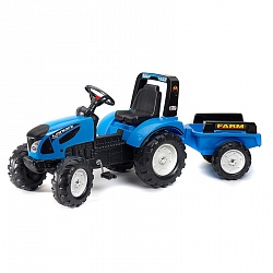 Педальный трактор Landini tractor с прицепом (Falk, FAL 3010AB) - миниатюра