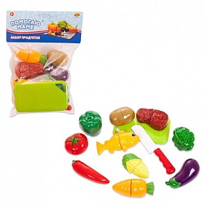 Помогаю Маме. Набор продуктов для резки на липучках, 22 предмета (ABtoys, PT-00467)
