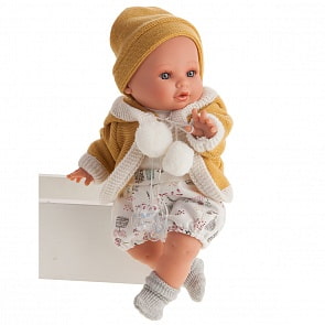 Кукла Инесса в желтом, озвученная, 30 см (Antonio Juans Munecas, 1341)