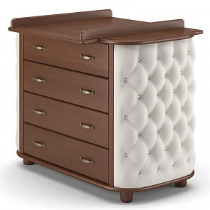 Комод детский Гандылян КО-2015-1 Тиффани Стразы, орех (Gandylyan, GAN-КО-2015-1_орех)