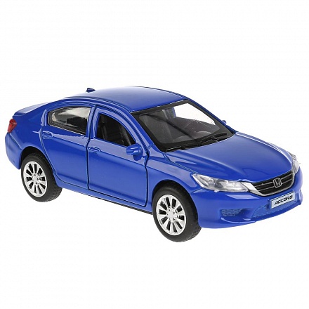 Машина металлическая Honda Accord, синяя, 12 см, открываются двери, инерционная 