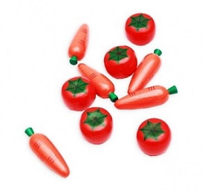 Набор деревянных игрушек Учимся Считать – Овощи, 12 штук (Рыжий Кот, ИД-7005)