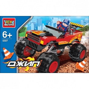 Конструктор Город Мастеров - Джип с большими колесами (Город Мастеров, KK-5507-Rsim)