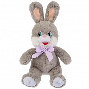 Мягкая озвученная игрушка – Зайчик, 22 см, 2 стихотворения М. Дружининой, песня «От улыбки» В. Шаинского (Мульти-пульти, M9590-22A)