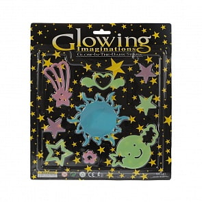 Набор флуоресцентных фигурок Светлячки – космос, 9 штук (Наша Игрушка, 663-14)