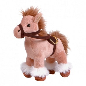 Лошадка стоячая, бежевая 23см (Gulliver, 21-920961-1)