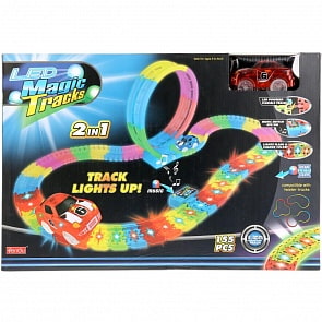 Трек светящийся, свет и звук, с машинками (1804B158sim)