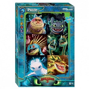 Пазлы – Как приручить дракона-3, 160 деталей (Step Puzzle, 94088)