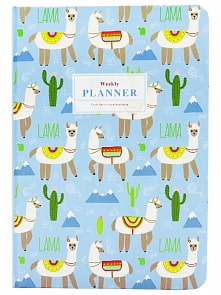 Планнер с дизайном Лама, формат А5, голубой (МихиМихи, MM06684)