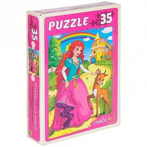 Макси-пазлы Принцесса и замок, 35 элементов (Рыжий Кот, ПУ35-7270)