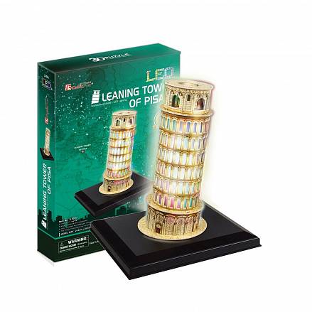 3D пазл - Пизанская башня с иллюминацией, Италия 