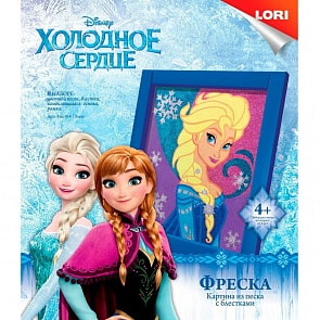 Фреска-картина из песка с глиттером из серии Disney – Эльза (Лори, Кпд-014)