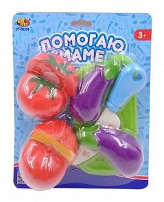 Помогаю Маме. Набор продуктов для резки на липучке - Овощи, 8 предметов (ABtoys,  PT-00394)