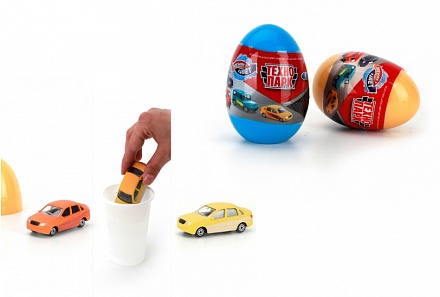 Машина металлическая УАЗ и Лада 7,5 см в яйце, меняет цвет в воде 