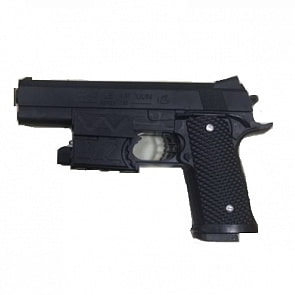 Пистолет с лазерным прицелом, со светом, с пульками (100000876)