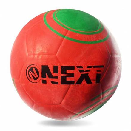 Мяч футбольный резиновый бескамерный, 22 см. 