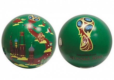 Мяч FIFA-2018 – Забивака, зеленый, кубок и город, 23 см 