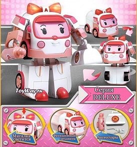 Poli Robocar. Трансформер Эмбер со светом и аксессуарами (Silverlit, 83095)