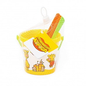 Набор - Оранжевая Корова №1: ведро малое с наклейкой, совок №2, грабельки №2 (Полесье, 83159) (ассортимент)