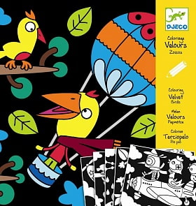 Бархатные раскраски - Птицы (Djeco, 09621k)