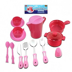 Помогаю Маме. Набор посуды для кухни, 14 предметов (ABtoys, PT-00326)