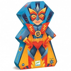 Силуэтный пазл - Мальчик-лазер, 36 деталей (Djeco, 07228k)