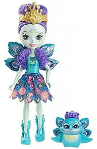 Кукла Enchantimals с питомцем - Пэттер Павлина, 15 см (Mattel, DYC76)