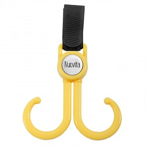 Двойной крючок для коляски Doppio gancio, цвет – желтый (Nuovita, NUO-150408_Giallo/Желтый)