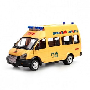 Машина Газель - Школьный автобус, свет, звук (Технопарк, X600-H09007-R)